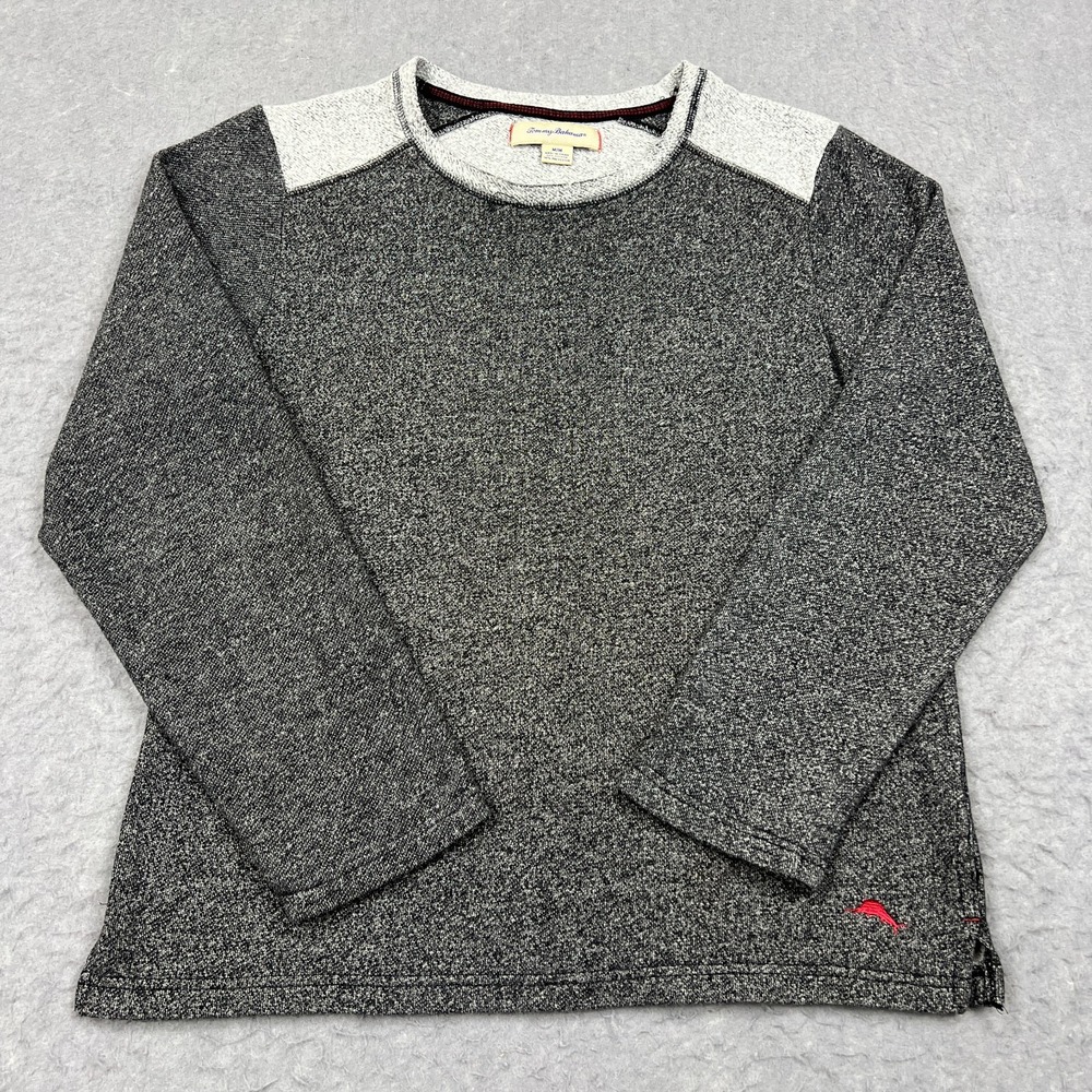 Tommy Bahama Sweatshirt Men's Medium Gray Lounge Sleepwear Pullover Shirt 229901